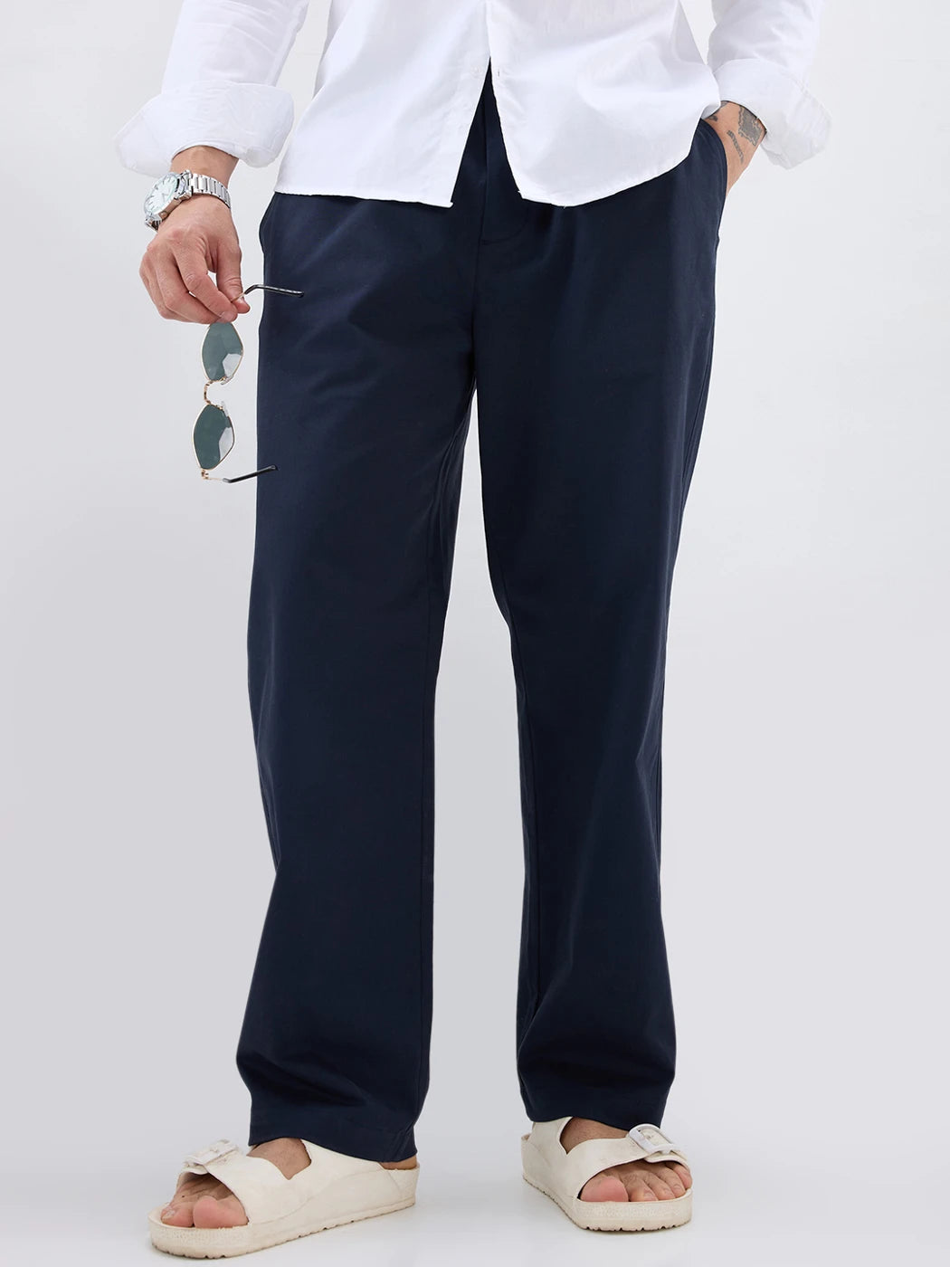 Midnight Navy Tapered Trousers