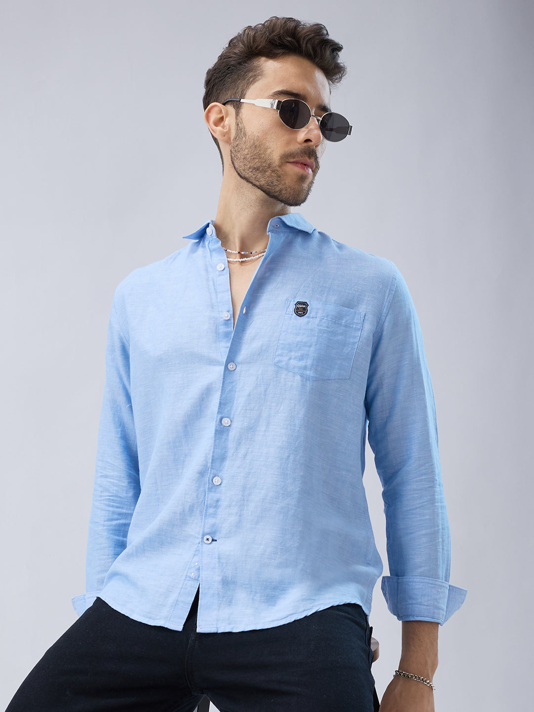 Classic Blue Fine Weave Shirt