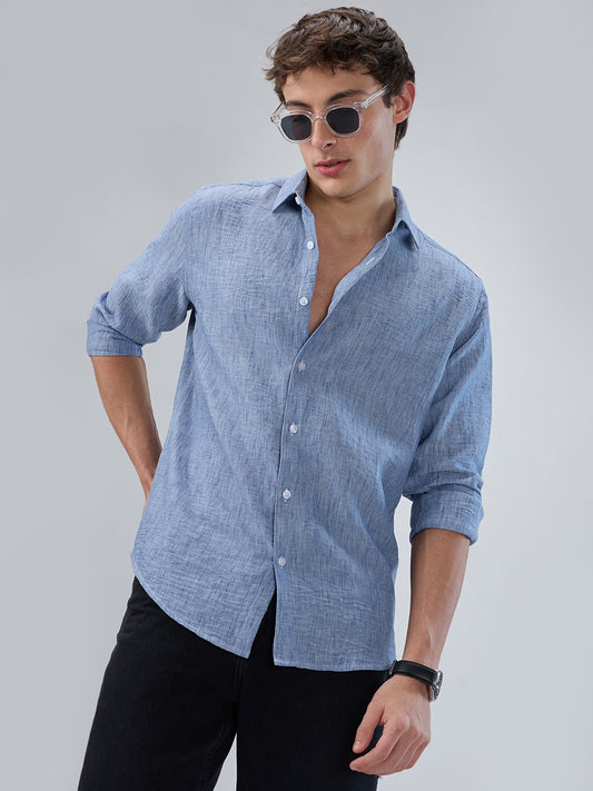 Carolina Blue Textured Shirt