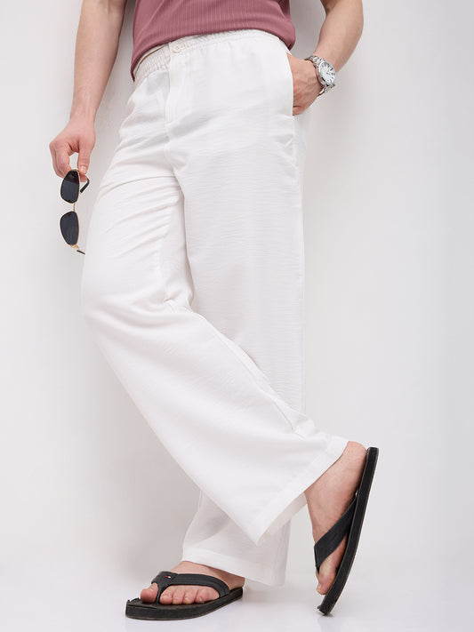 Timeless Snow White Wide Leg Trousers