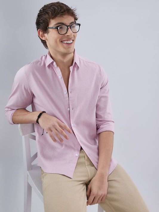 Carnation Pink Textured Everyday Shirt
