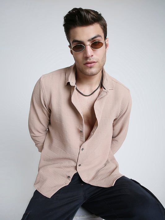 Zigwave Sand Textured Shirt