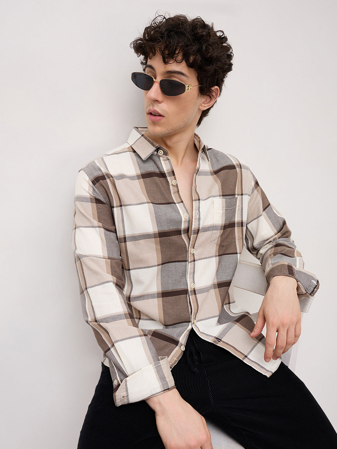 Brunette & Ivory Broad Checked Shirt
