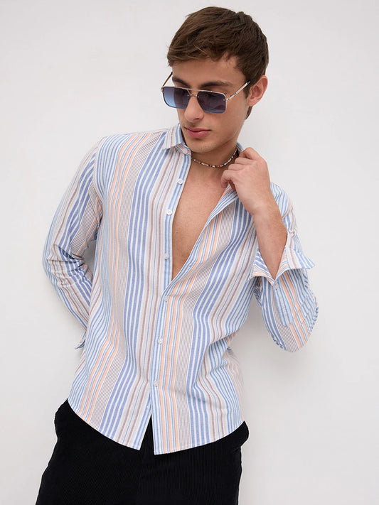 Seaside Blend Vertical Striped Everyday Shirt