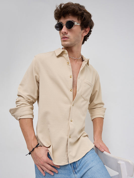Beige Premium City Coastline Casual Shirt