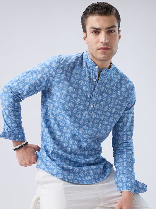 Boho Bloom Blue Kurta