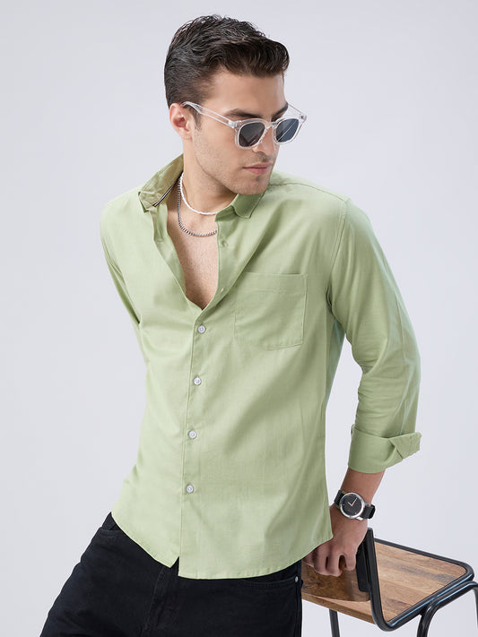 Pastel Mint Slub Weave Everyday Shirt