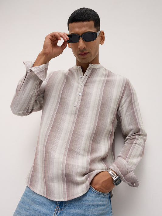 Maroon Multi-tone Terrain Kurta