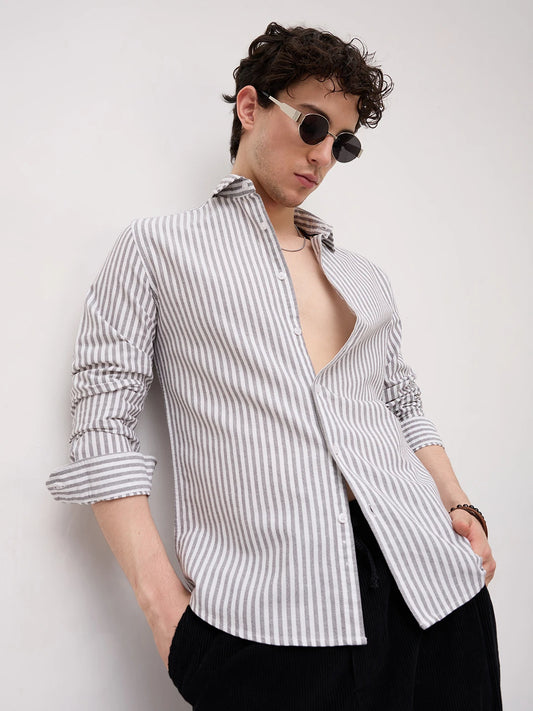 Monochrome Candy Striped Everyday Shirt