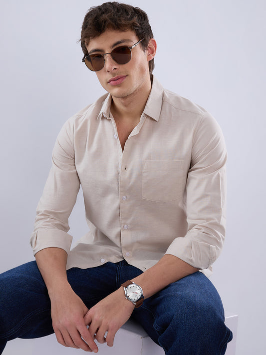 Solid Beige Everyday Shirt