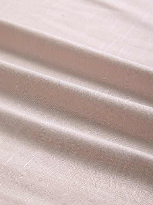 Dusty Pink Refined Slub Textured Boxy Fit Crop Shirt