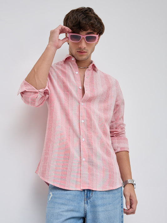 Rose Red Refined Multi Striped Shirt