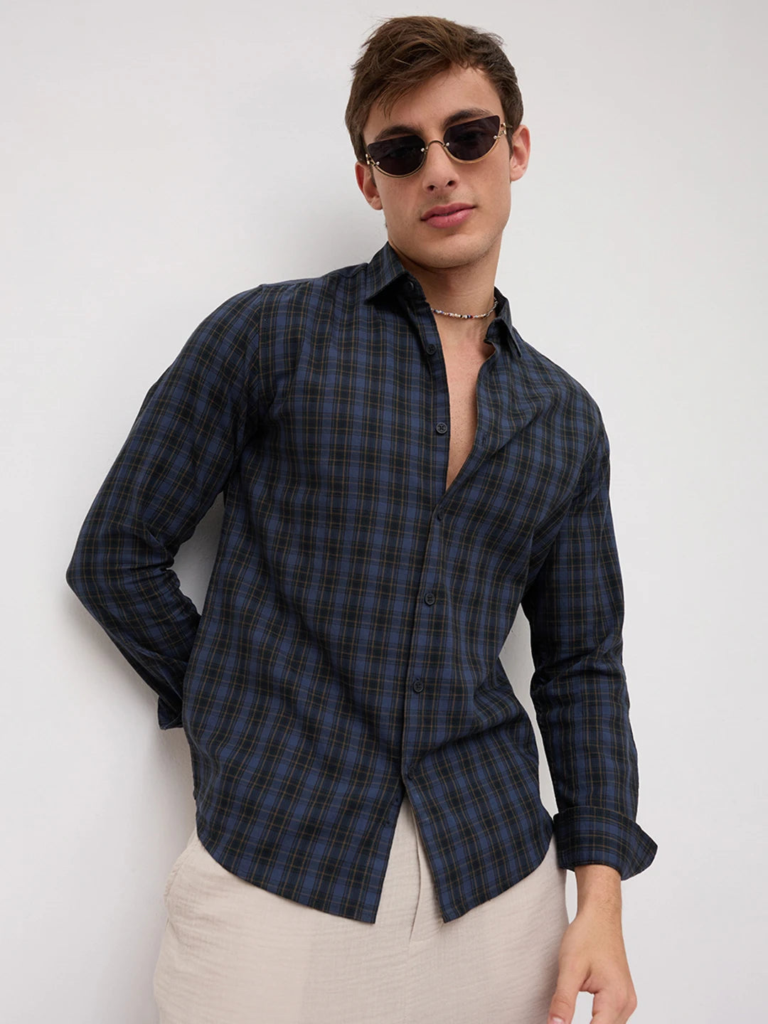 Twilight Navy Multi Checks Everyday Shirt