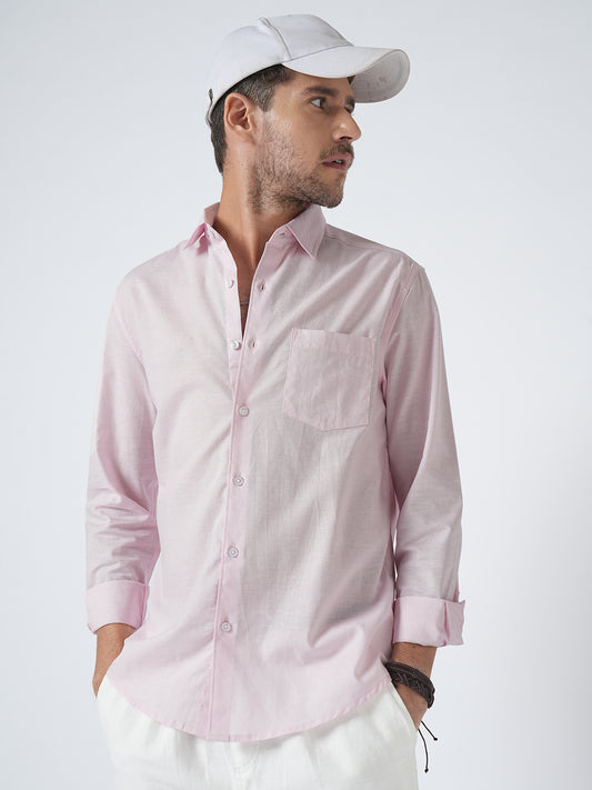 Cotton Candy Pink Slub Shirt