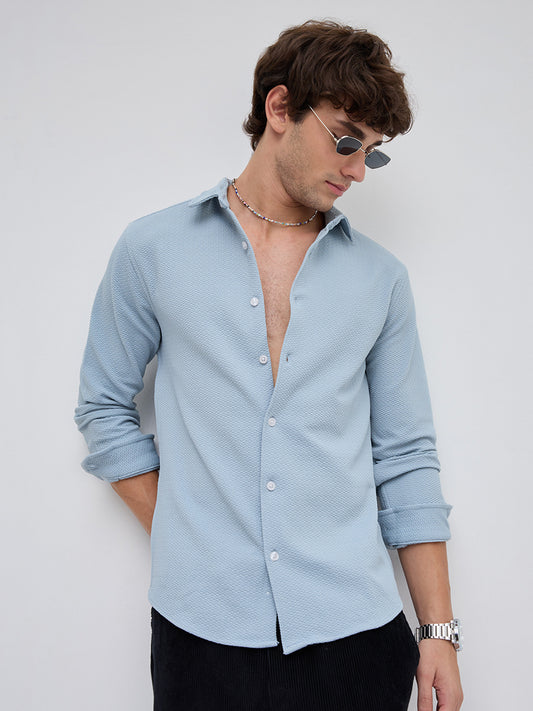 Arctic Blue Premium Horizon Weave Shirt