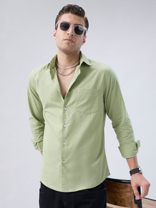 Pastel Mint Slub Weave Everyday Shirt