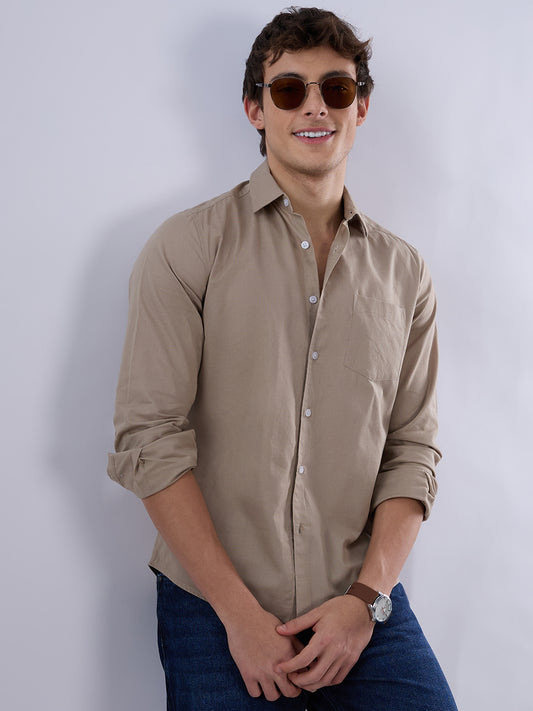 Solid Khaki Everyday Shirt