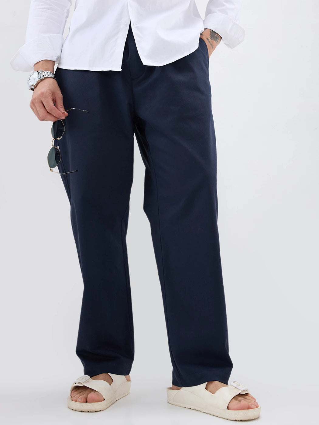 Midnight Navy Tapered Trousers