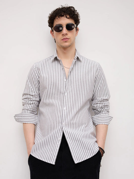 Monochrome Candy Striped Everyday Shirt