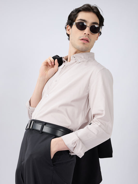 Neutral Grey Edit Satin Shirt