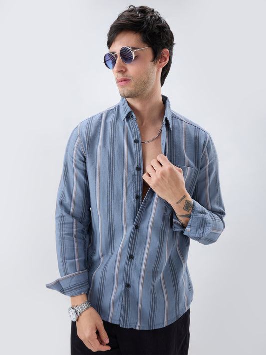 Power Grey Harmony Striped Shirt