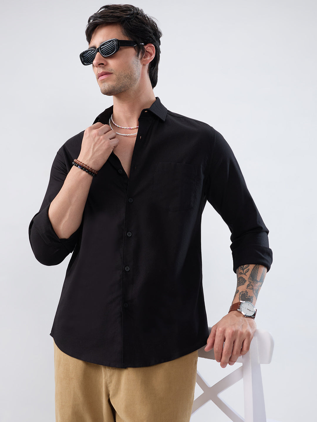 Jet Black Oxford Luxe Shirt