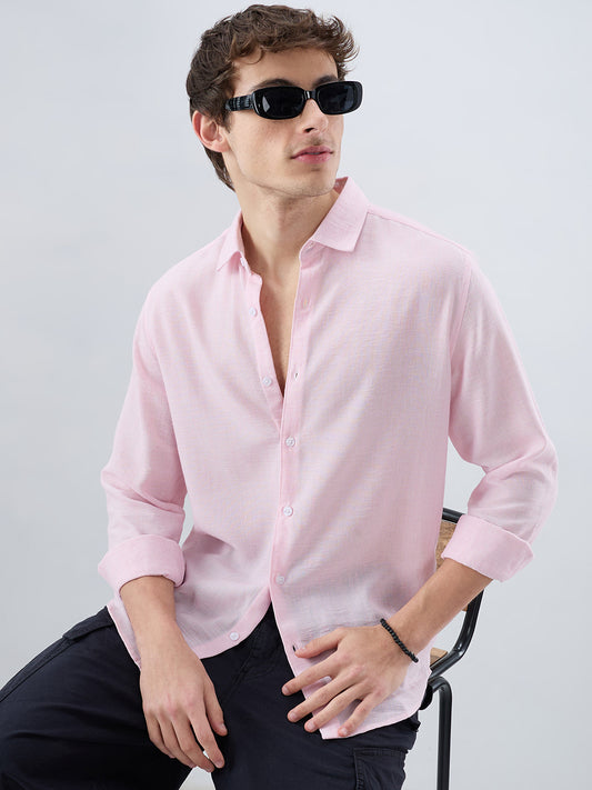 Baby Pink Solid Shirt