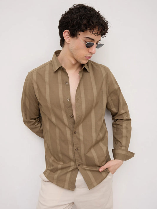 Olive Framework Textured Shirt