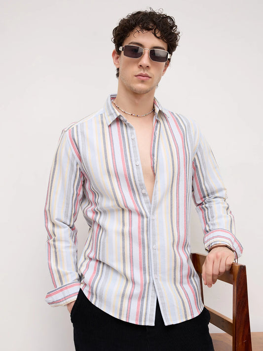 Sabulous Broad Multicolor Striped Shirt