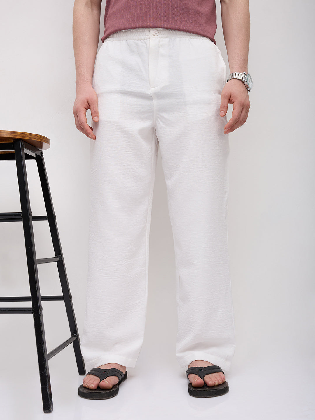 Timeless Snow White Wide Leg Trousers