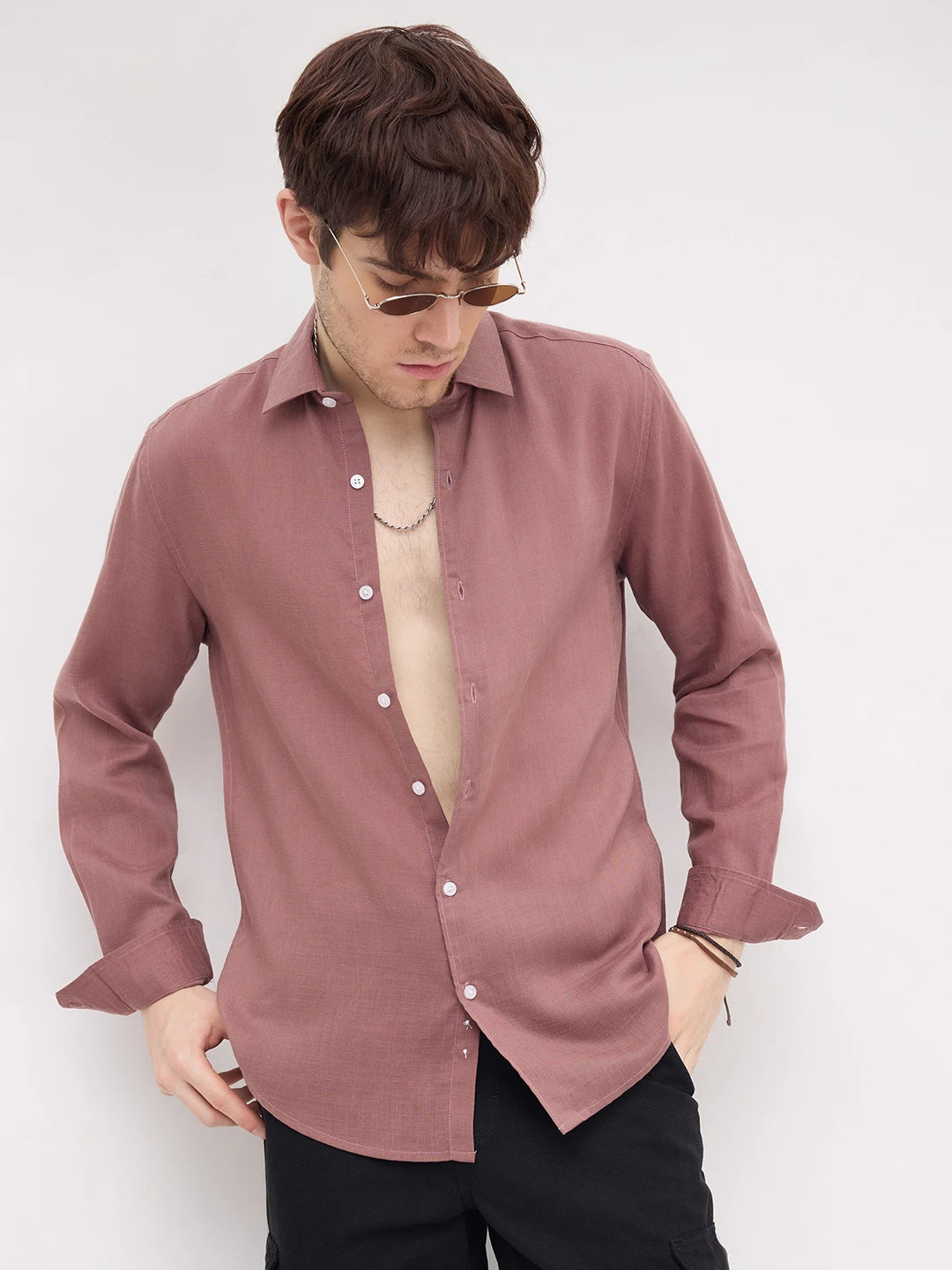 Timeless Brown Lyocell Shirt
