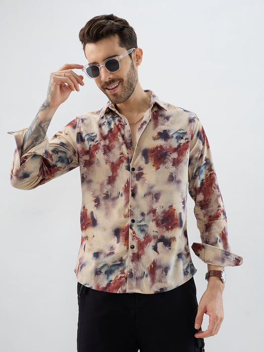 Abstract Eclectic Hue Corduroy Shirt