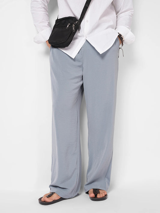 Squelchy Greyish Blue Wide Leg Trousers