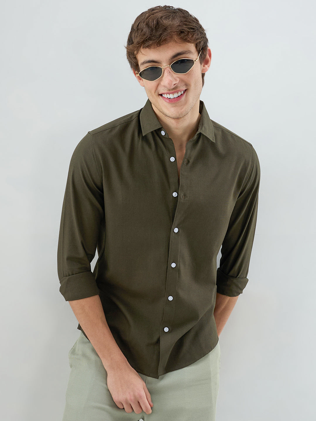 Solid Olive Everyday Shirt