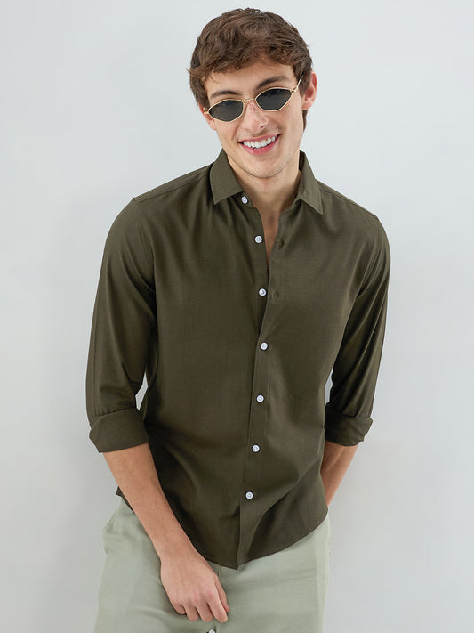 Solid Olive Everyday Shirt
