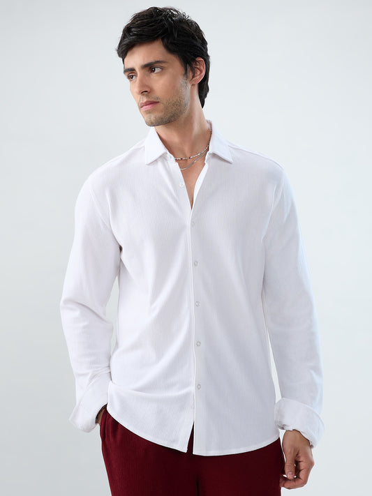 Snow White Everyday Textured Shirt