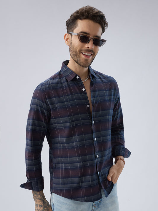 Premium Cotton Multitone Checks Shirt