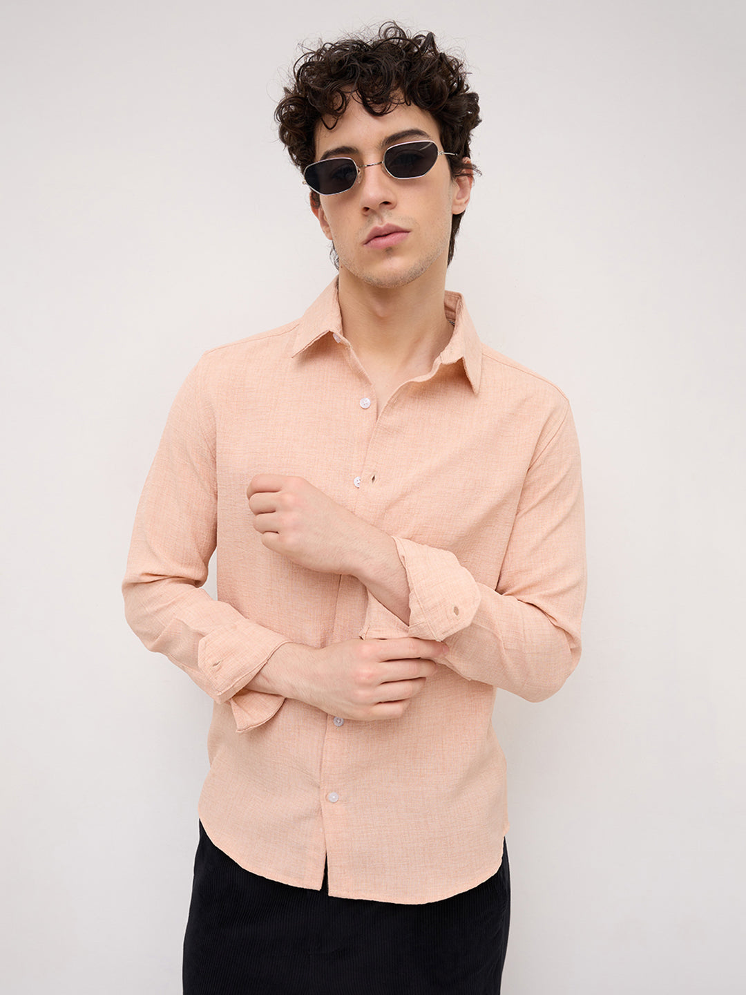 Classic Solid Peach Everyday Shirt