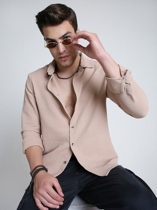 Zigwave Sand Textured Shirt