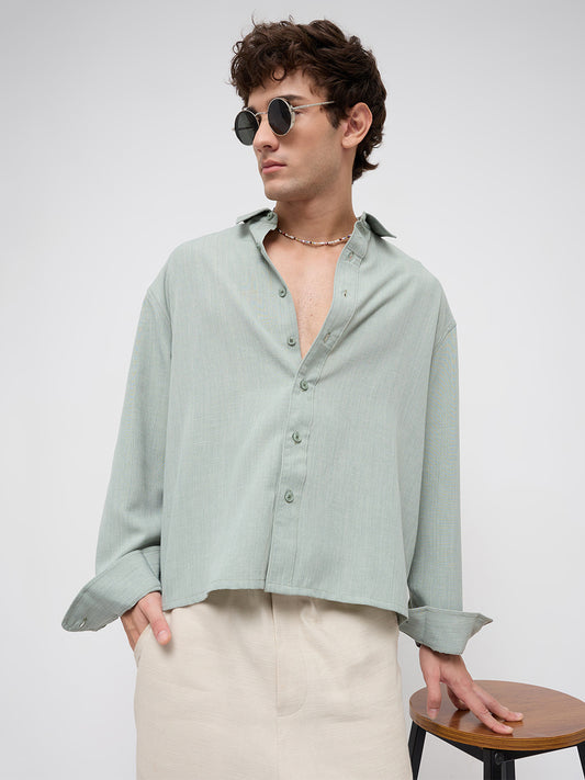 Misty Moss Green Fine Weave Shirt