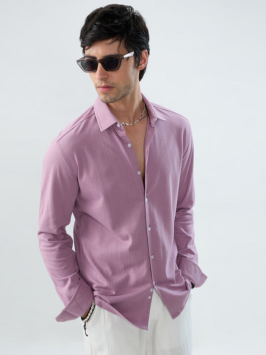Elegant Turkish Rose Pink Knitted Shirt