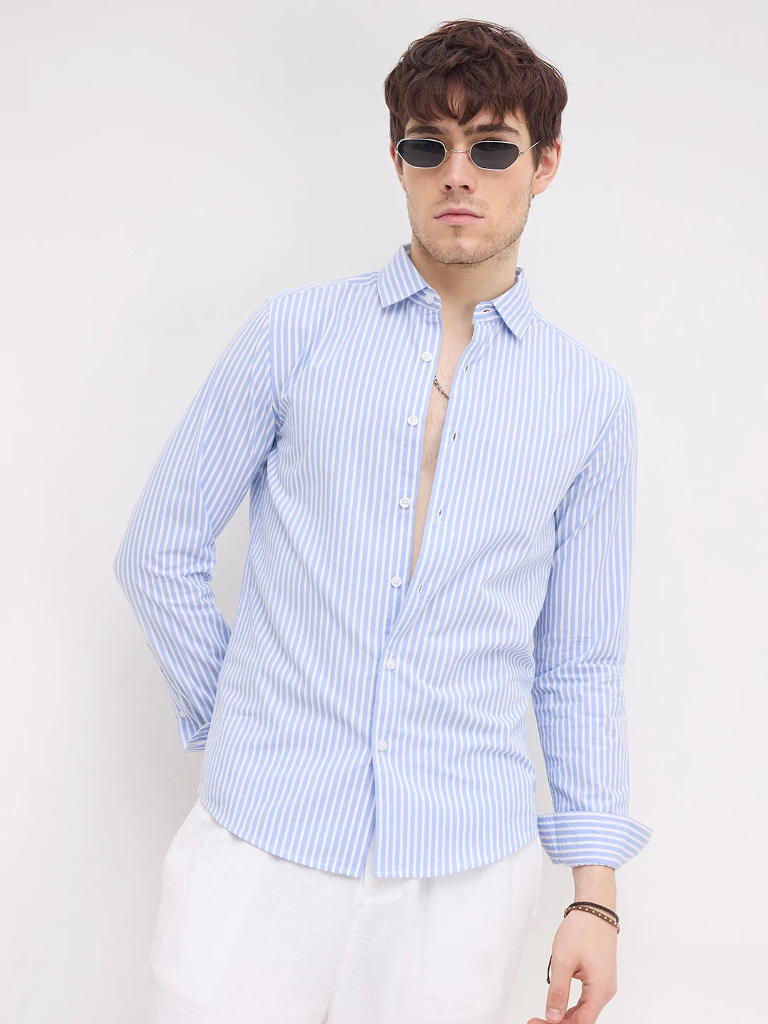 Timeless Blue Candy Striped Shirt