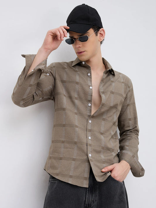 Distinctive Forest Olive Checks Shirt