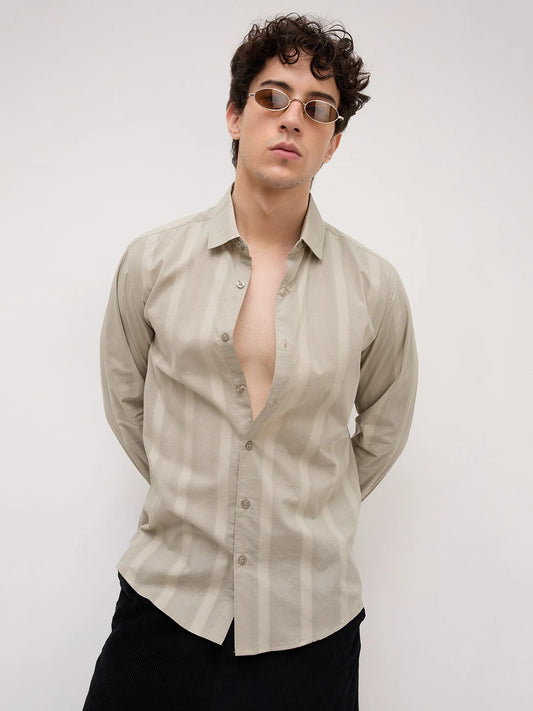 Sage Green Framework Textured Shirt