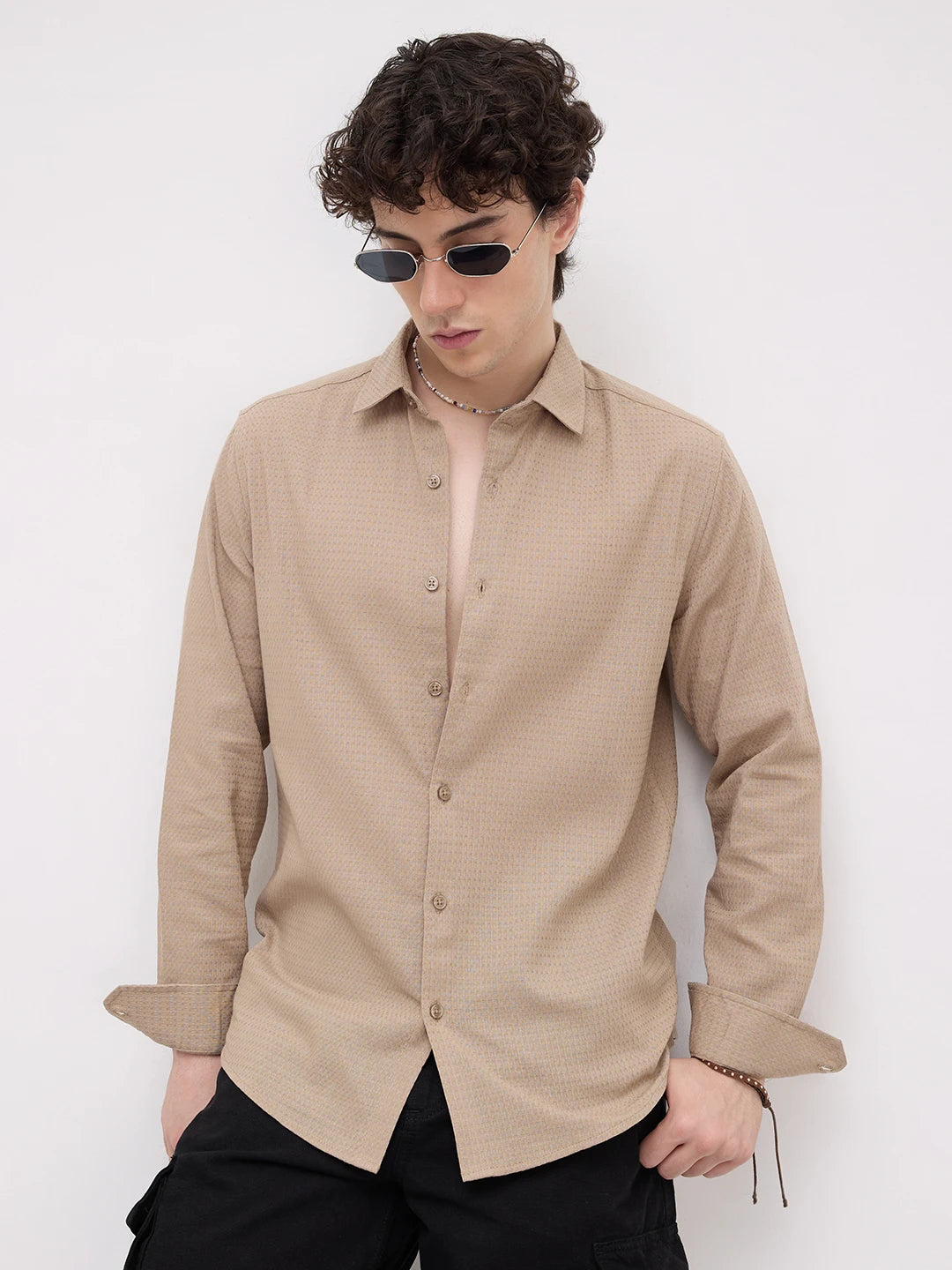 Sandscape Micro Waffle Textured Shirt