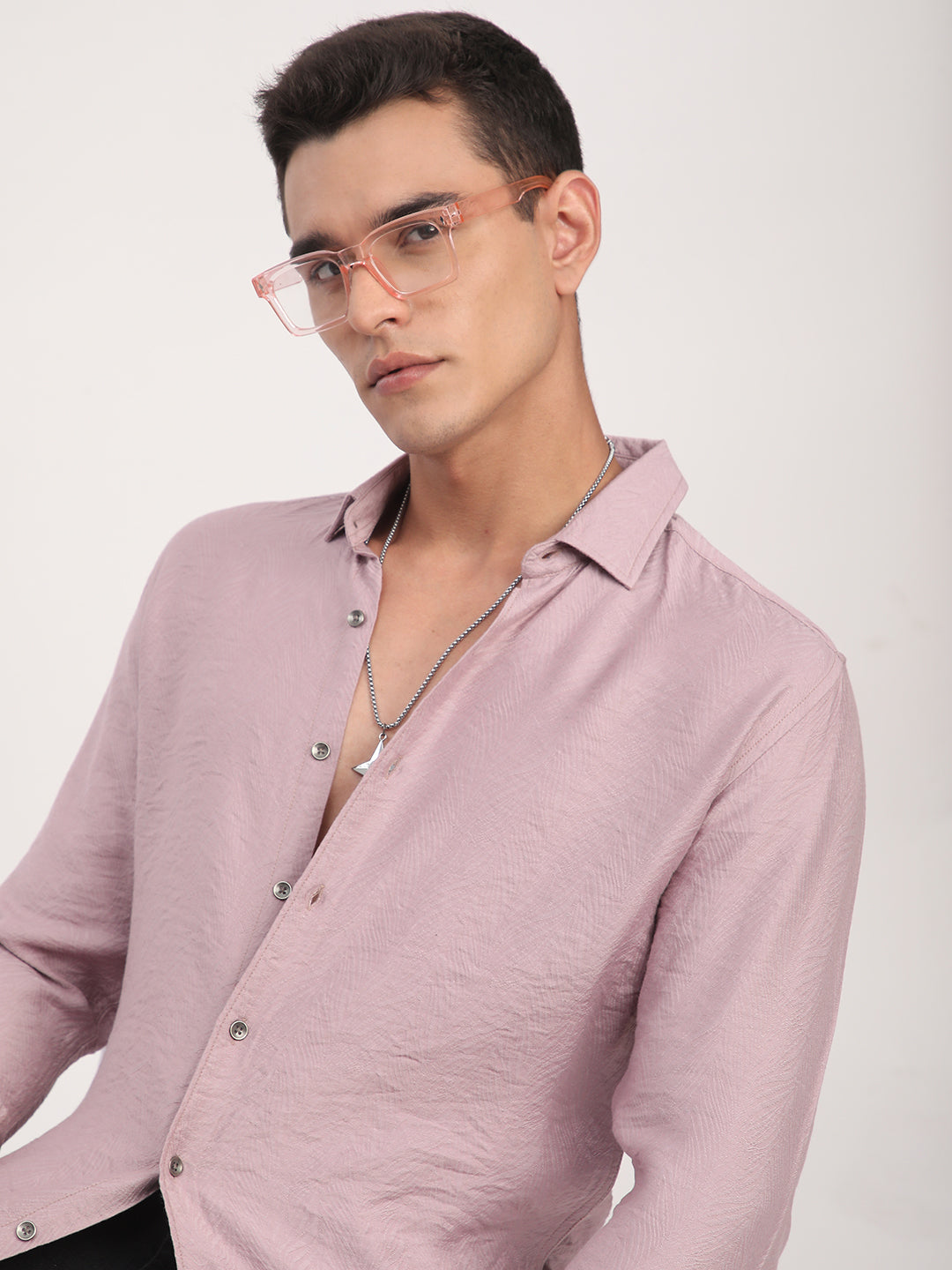 Dusty Rose Pink Rhythmic Wave Shirt