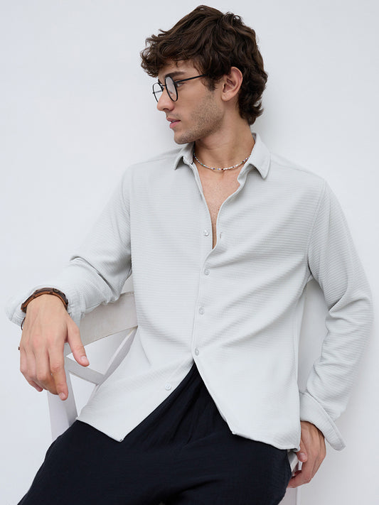 Greystone Waffle Textured Knitted Shirt