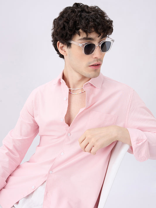 Pastel Pink Workday Essential Shirt