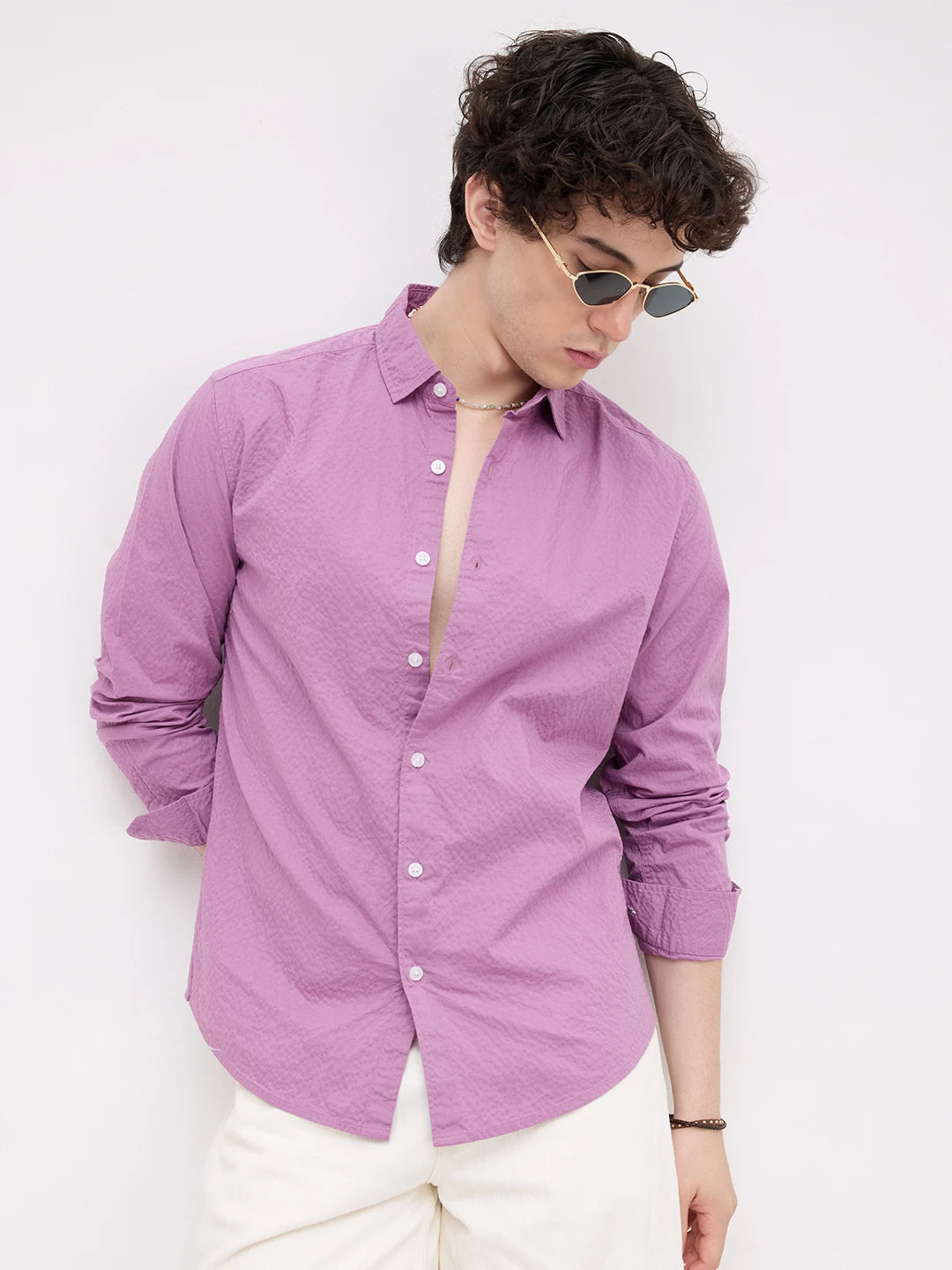 Sunset Purple Fine Textured Shirt