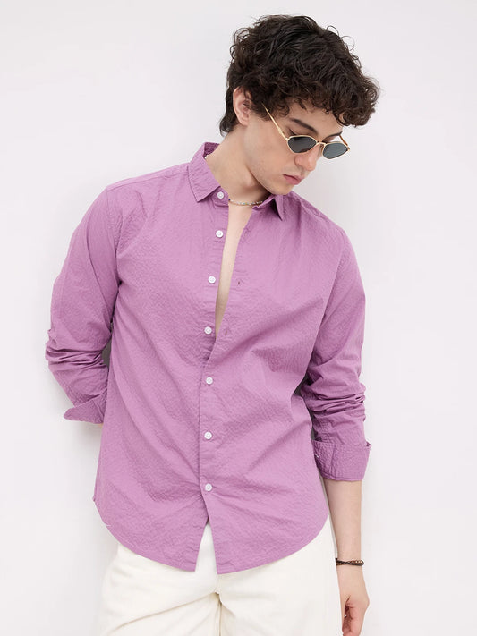 Sunset Purple Fine Textured Shirt
